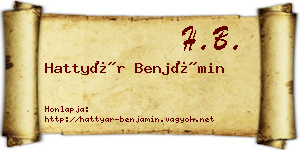 Hattyár Benjámin névjegykártya