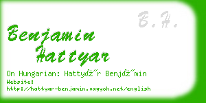 benjamin hattyar business card